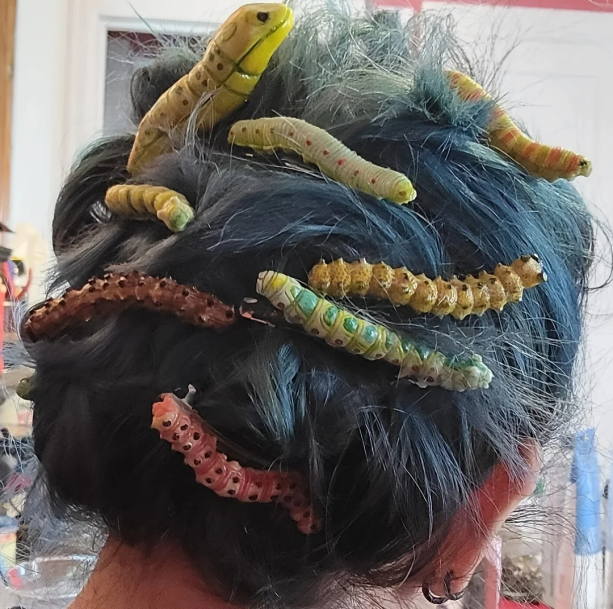6pcs Worm Hair Clips | Aesthetic Accessories