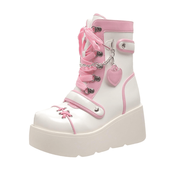 Kawaii Platform Boots - All Things Rainbow