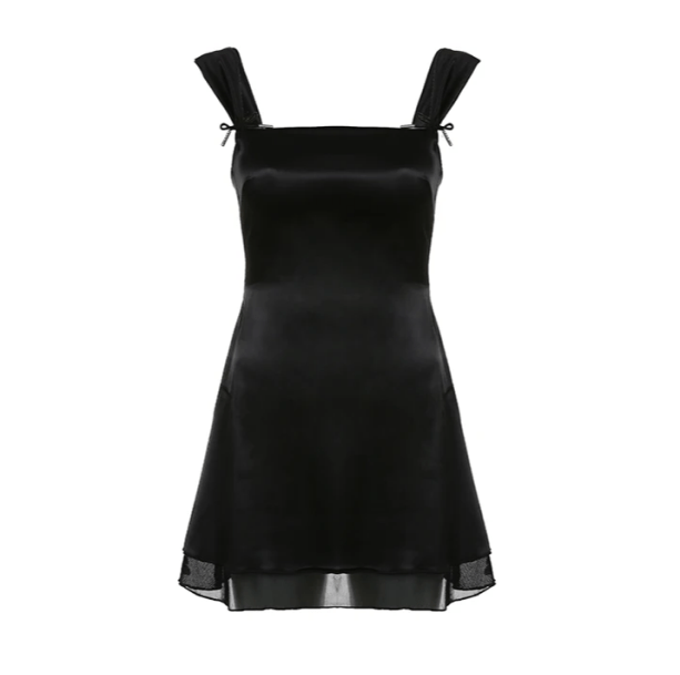 Lolita Black Mini Dress - All Things Rainbow