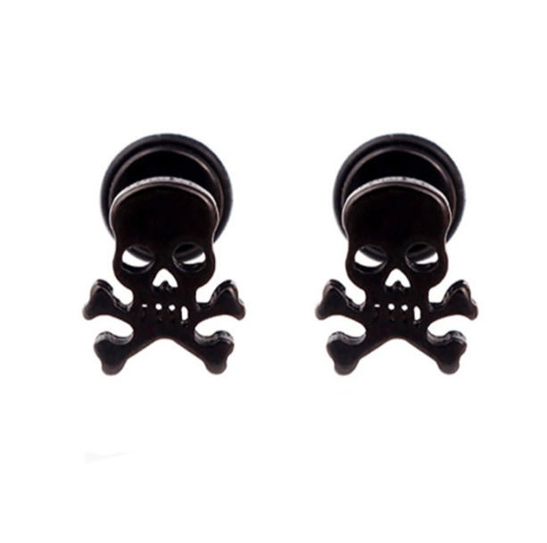 Black Skull Earrings - All Things Rainbow