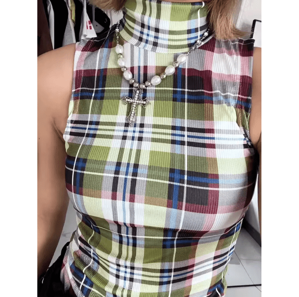 Plaid Aesthetic Tank Top