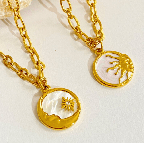 Sun and Moon Necklace - All Things Rainbow