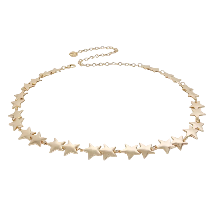 Y2K Star Chain Belt – Aesthetic Waist Accessory and Trendy Outfit Essential