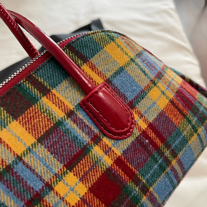 Retro Love Plaid Bag | Aesthetic Bag