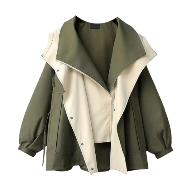 High Neck Loose Jacket | Aesthetic Clothes