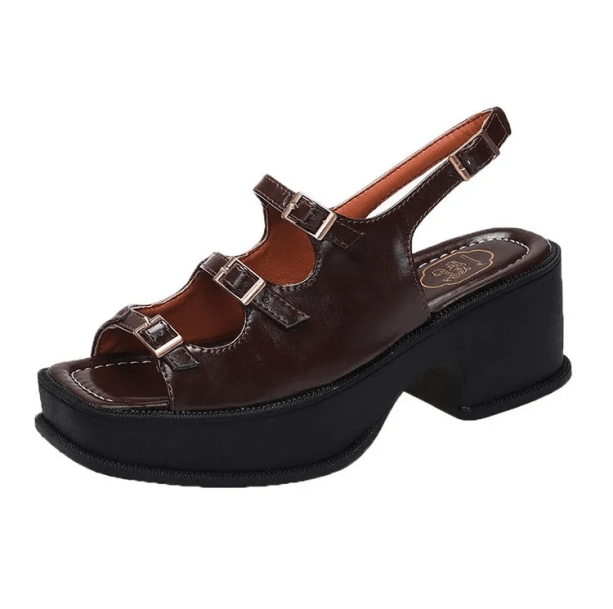 Future World Aesthetic Platform Sandals