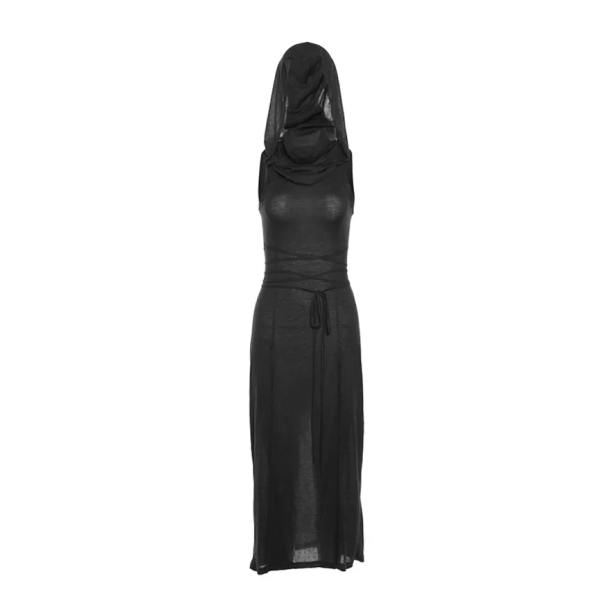 Hooded Slit Maxi Dress | Aesthetic Clothes