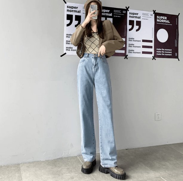 90s Straight Leg Jeans - All Things Rainbow