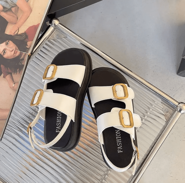 Buckle Platform Sandals | Aesthetic Shoes