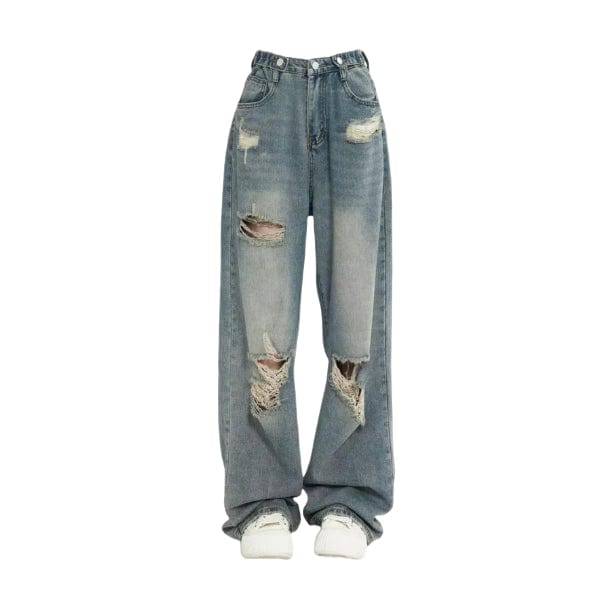 Distressed Boyfriend Jeans - All Things Rainbow