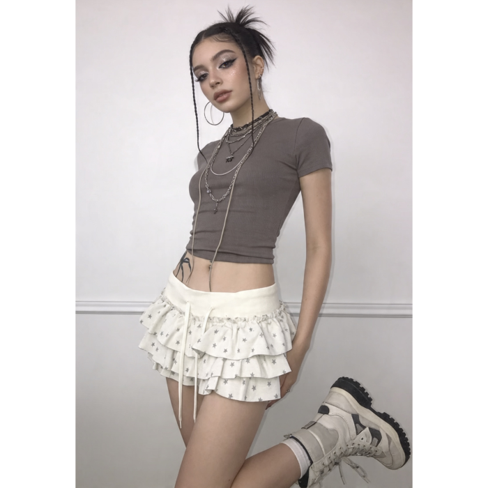 Starry Night Y2K Mini Skirt – Aesthetic Stargirl Outfit