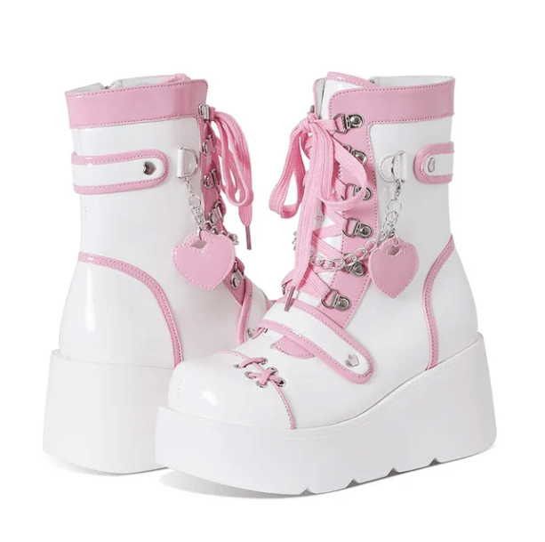 Kawaii Platform Boots - All Things Rainbow