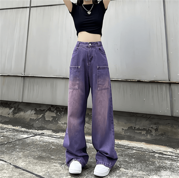 Tomboy Purple Loose Jeans - All Things Rainbow