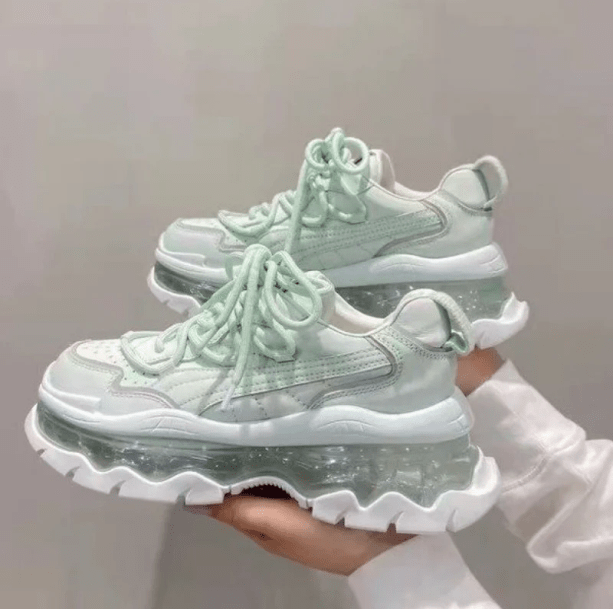 Clear Chunky Sole Sneakers - All Things Rainbow