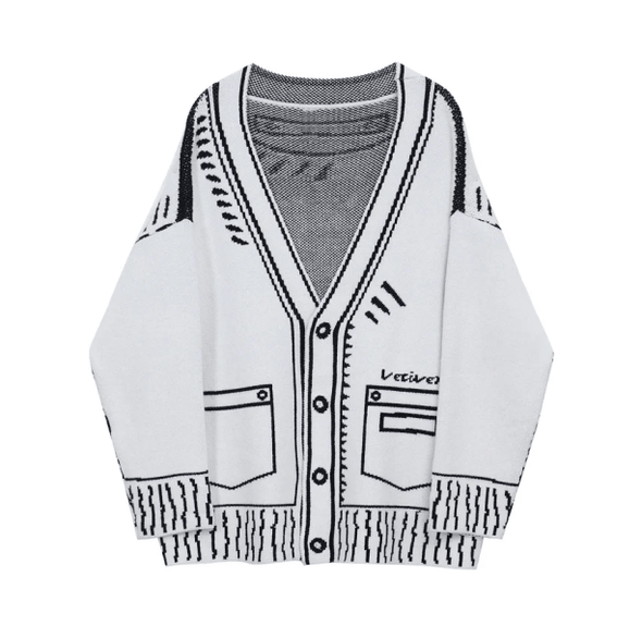Contrast Graphic Sweater