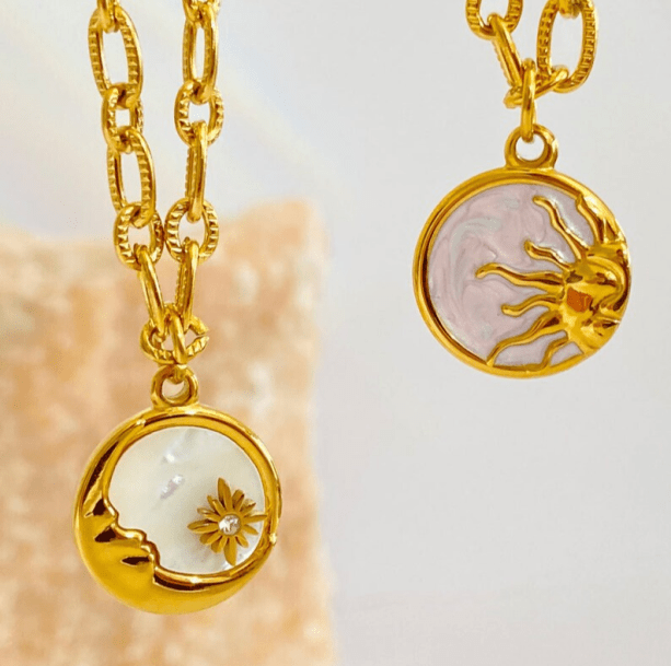 Sun and Moon Necklace - All Things Rainbow