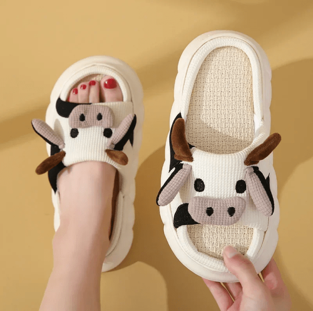 Cow Slippers - All Things Rainbow