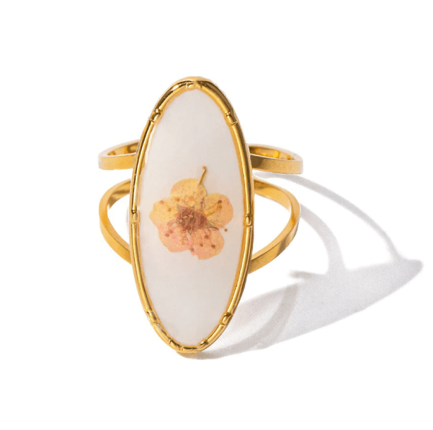 Pressed Flower Ring - All Things Rainbow