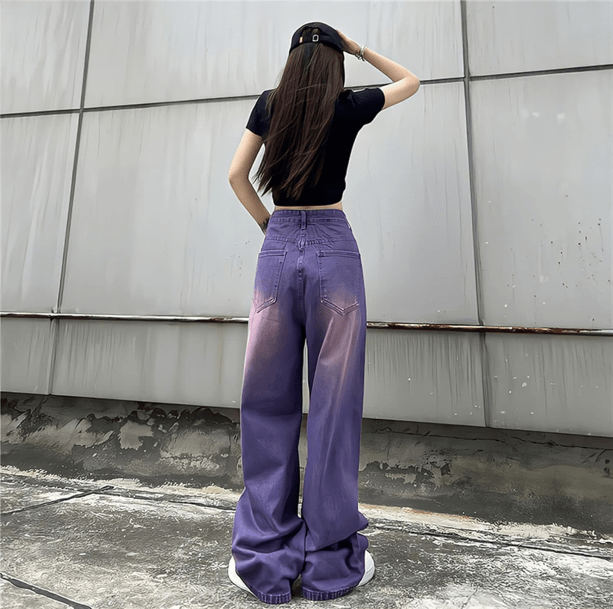 Tomboy Purple Loose Jeans - All Things Rainbow