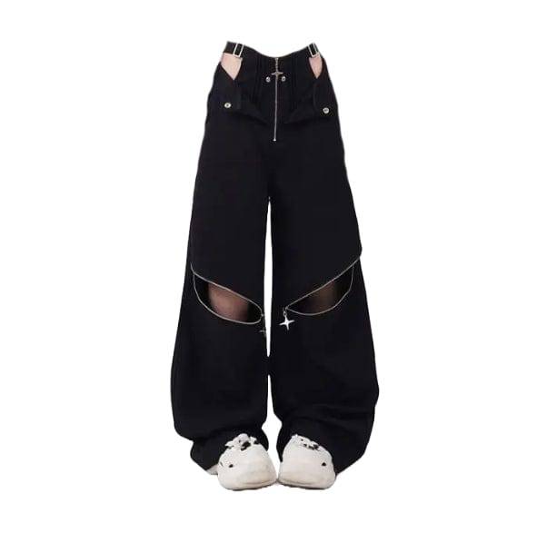 Open Zip Pants | Aesthetic Pants