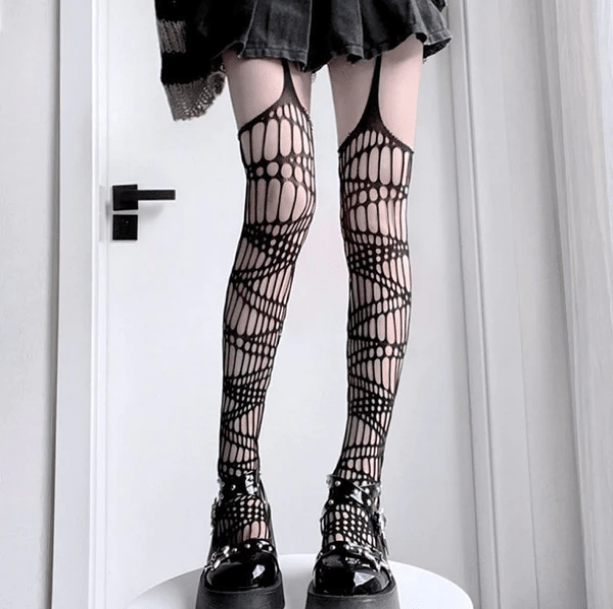 Aesthetic Goth Girl Stockings - All Things Rainbow