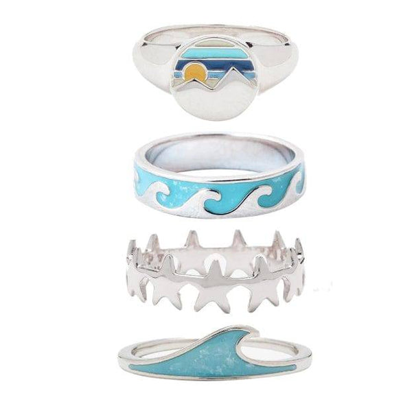 Oceanic Elegance Rings