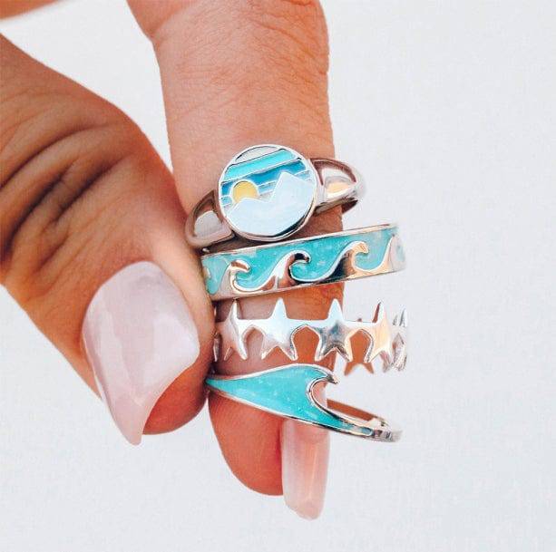 Oceanic Elegance Rings - All Things Rainbow