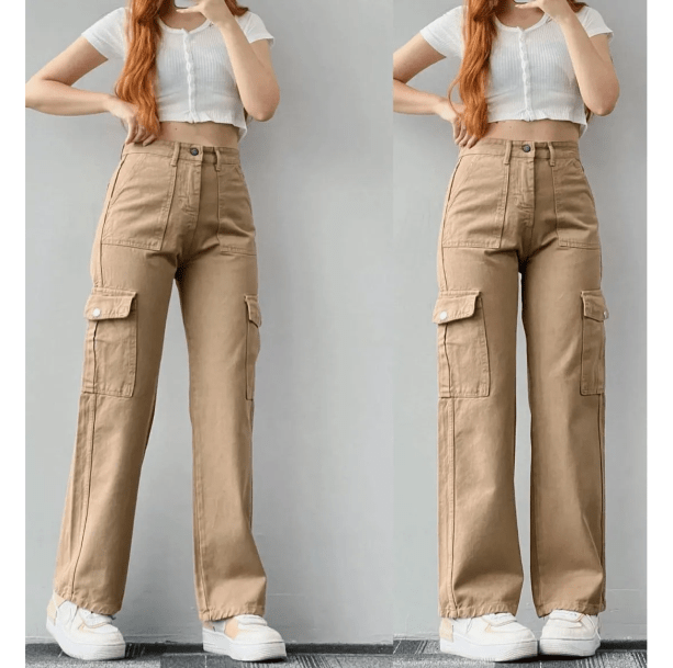 High Waist Cargo Pants - All Things Rainbow