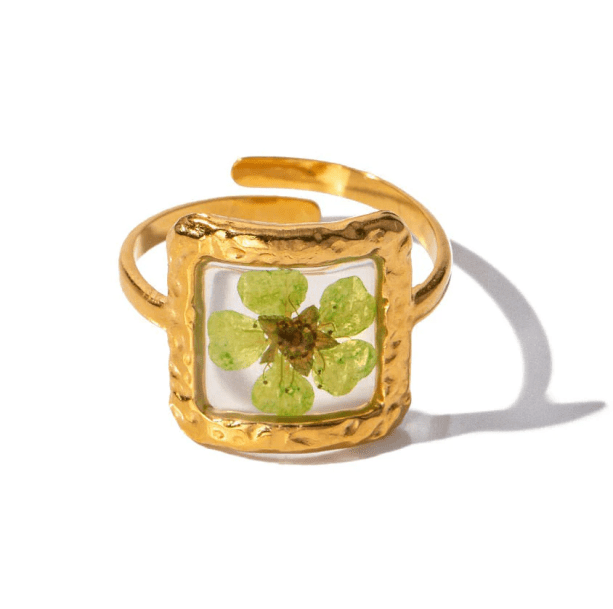 Pressed Flower Ring | Aesthetic Jewelry