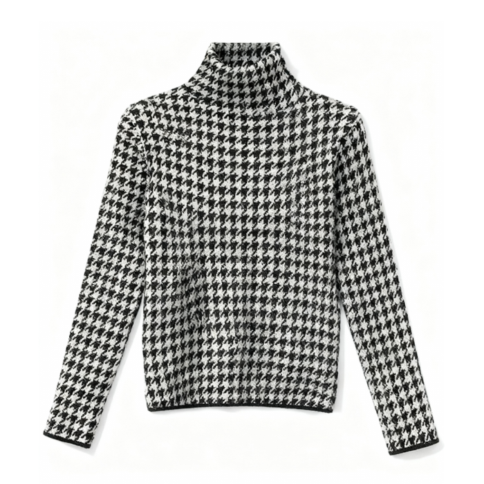 Classic Plaid Fitted Sweater | Aesthetic Clothes