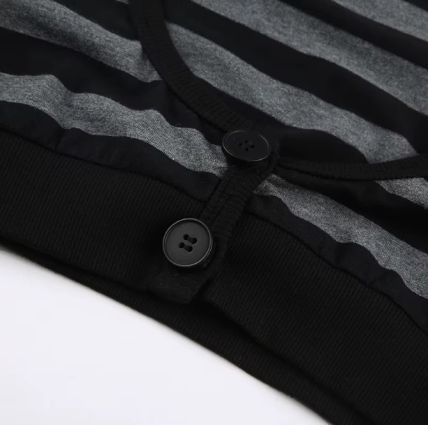 Long Sleeved Stripy Crop Top | Aesthetic Clothes
