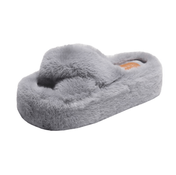 Plushy Platform Slippers - All Things Rainbow