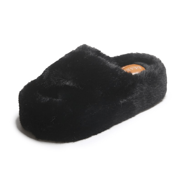 Plushy Platform Slippers - All Things Rainbow