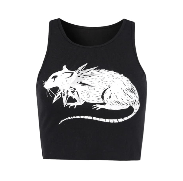 Grunge Rat Crop Top | Aesthetic Clothes