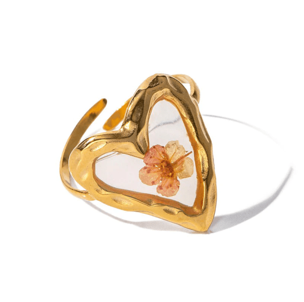 Pressed Flower Ring - All Things Rainbow