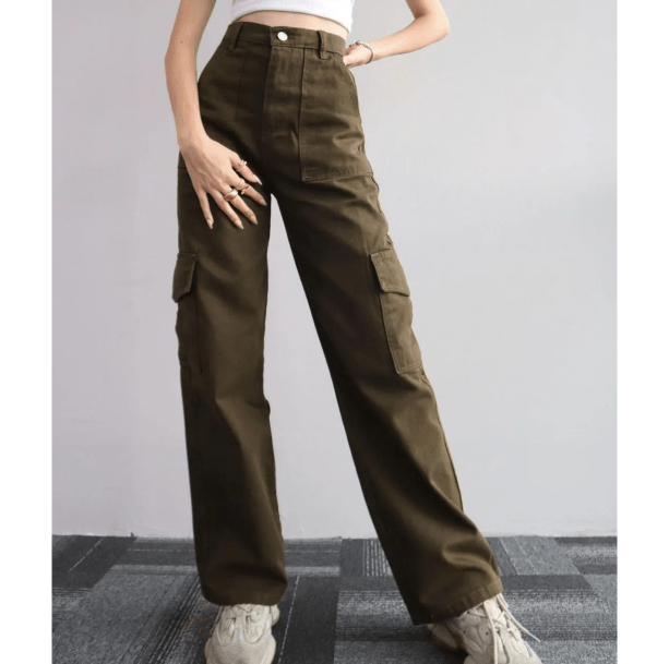 High Waist Cargo Pants | Aesthetic Clothes