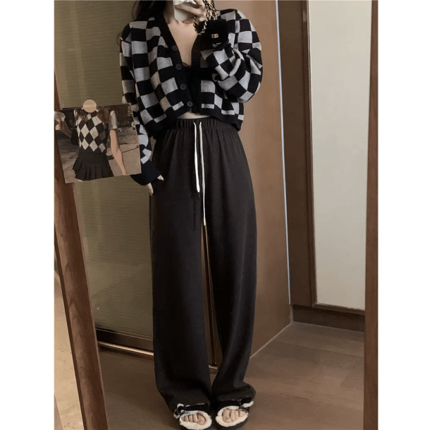 Y2K Checkerboard Cardigan | Aesthetic Clothing