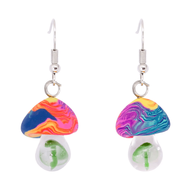 Psychedelic Mushroom Earrings | Aesthetic Earrings