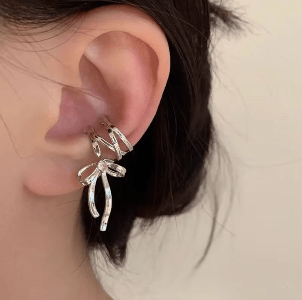 Balletcore Bow Clip On Earrings | Aesthetic Jewelry