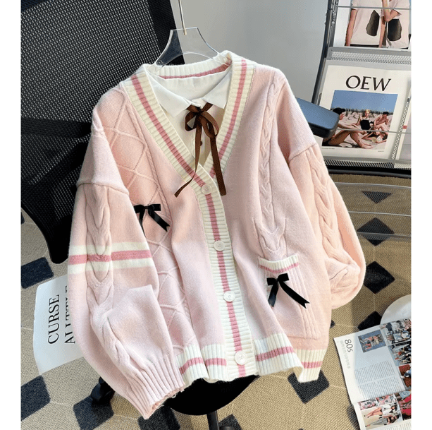 Bow Tie Kawaii Cardigan | Aesthetic Clothes