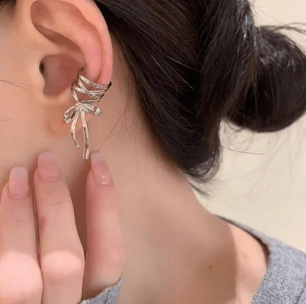 Balletcore Bow Clip On Earrings | Aesthetic Jewelry