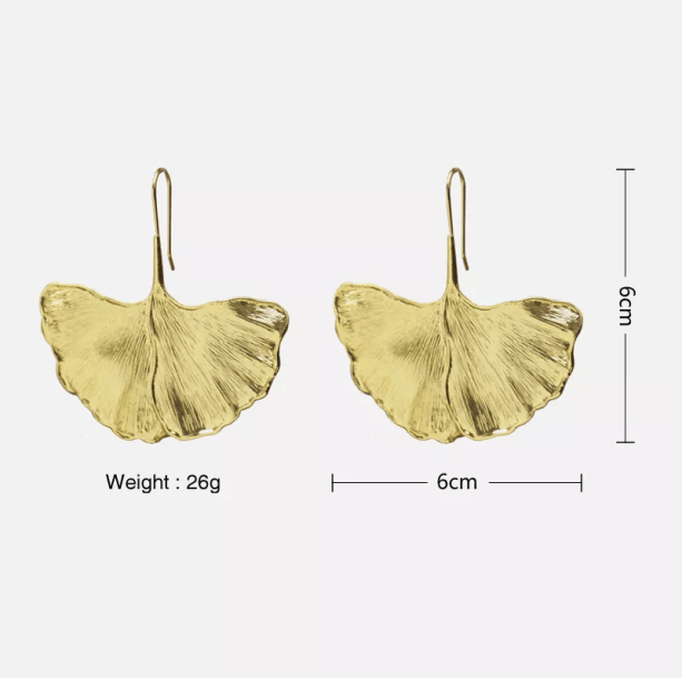 Golden Leaf Earrings | Aesthetic Jewelry