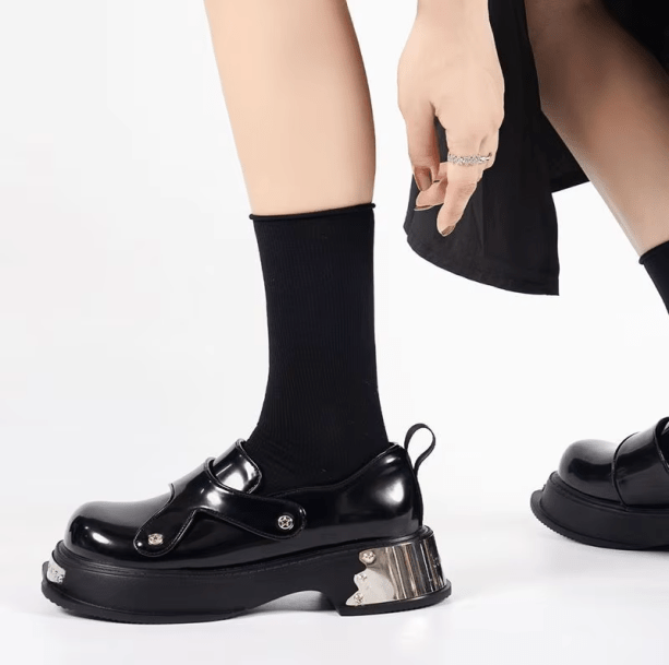 Metal Accents Goth Shoes