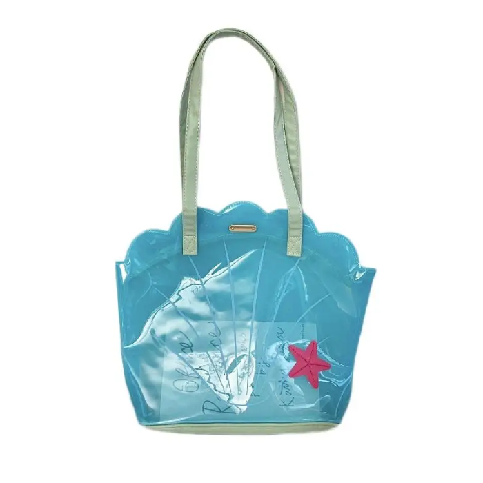 Ocean Aesthetic Starfish Handbag | Transparent Blue Beach Bag