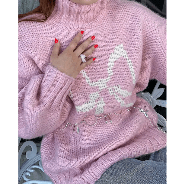 Cutesy Bow Sweater | Aesthetic Clothes