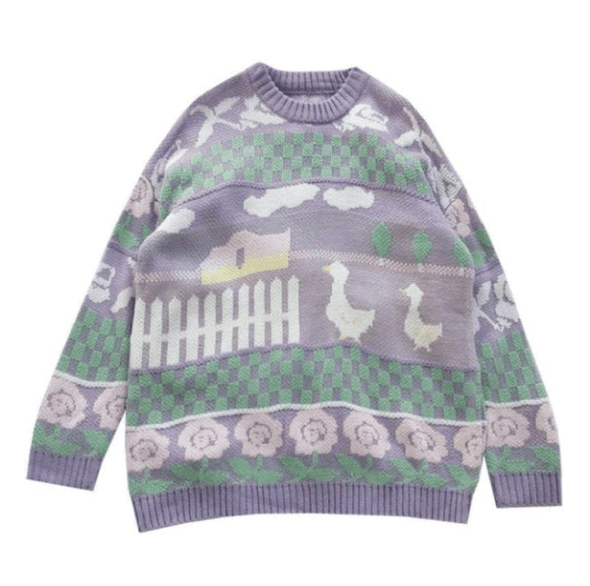 Kawaii Farm Sweater - All Things Rainbow