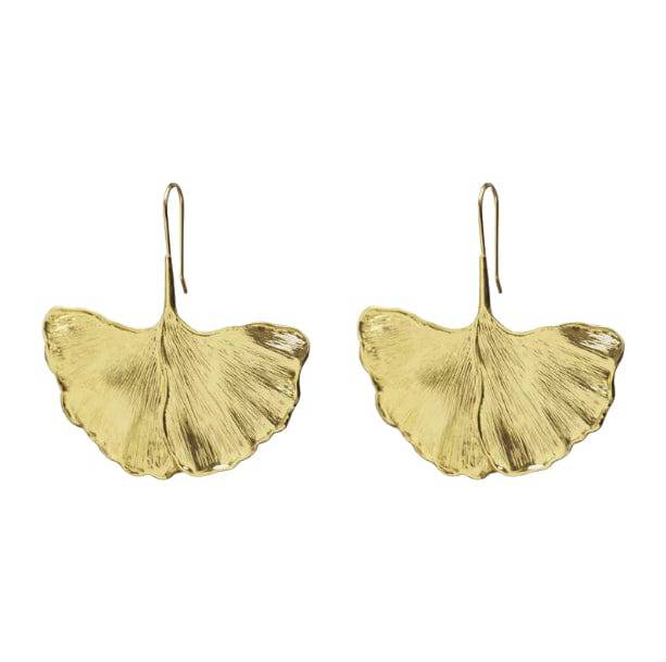 Golden Leaf Earrings | Aesthetic Jewelry