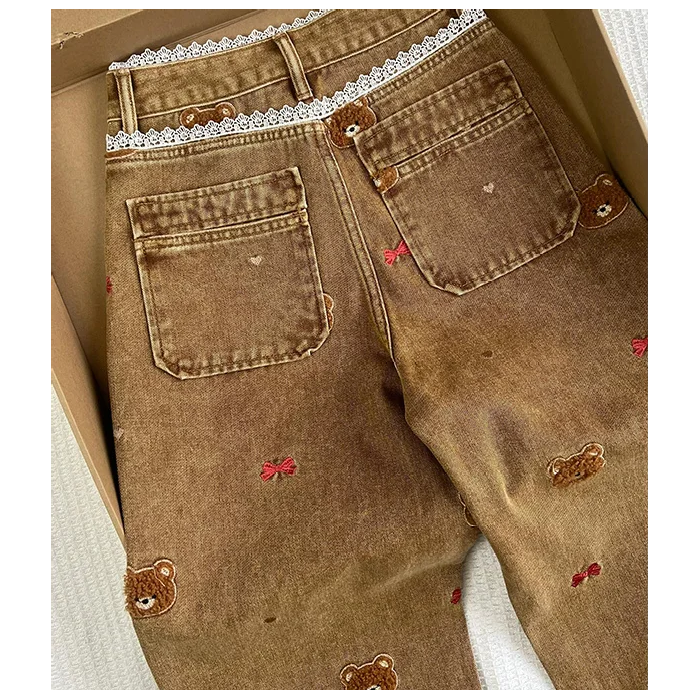 Teddy Bear Jeans | Aesthetic Clothes

