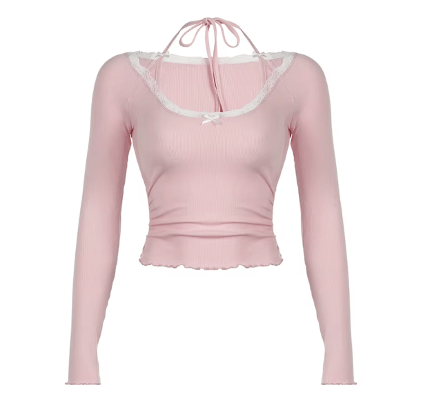 Pastel Pink Coquette Top