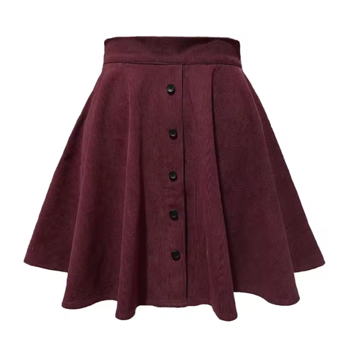 Purple Dark Academia Corduroy Skirt - Vintage Aesthetic Mini